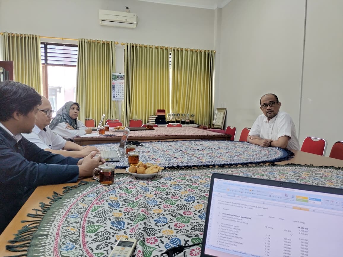Badko Daerah TKA-TPA Gunungkidul Hadiri Finalisasi Rancangan Anggaran FASI XIII Bersama Bagian Kesra Setda Gunungkidul